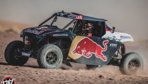 Nasser Al-Attiyah and Matthieu Baumel perform with the OT3 by Overdrive in Erfoud, Morocco