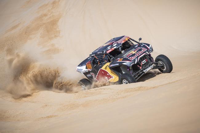 Mitch Guthrie (USA) of Red Bull Off-Road Team USA races during stage 10 of Rally Dakar 2020 from Haradh to Shubaytah, Saudi Arabia on January 15, 2020