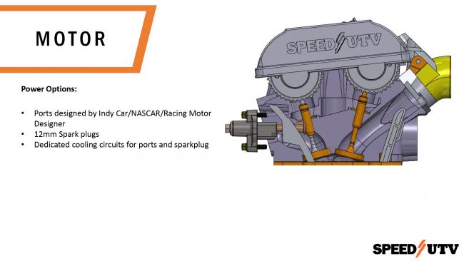 The ports were designed by a Indy Car/NASCAR/Racing Motor Designer, the engine will have dedicated cooling circuits for ports and the spark plugs.