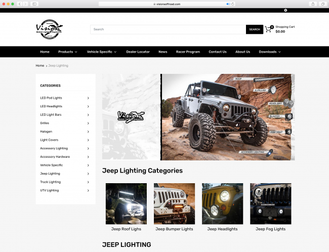 visionx off road lighting off road racer jeep