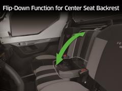 24KWF1000E CG Flip Down Function for Center Seat Backrest 68.high